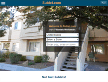 Tablet Screenshot of m.sublet.com